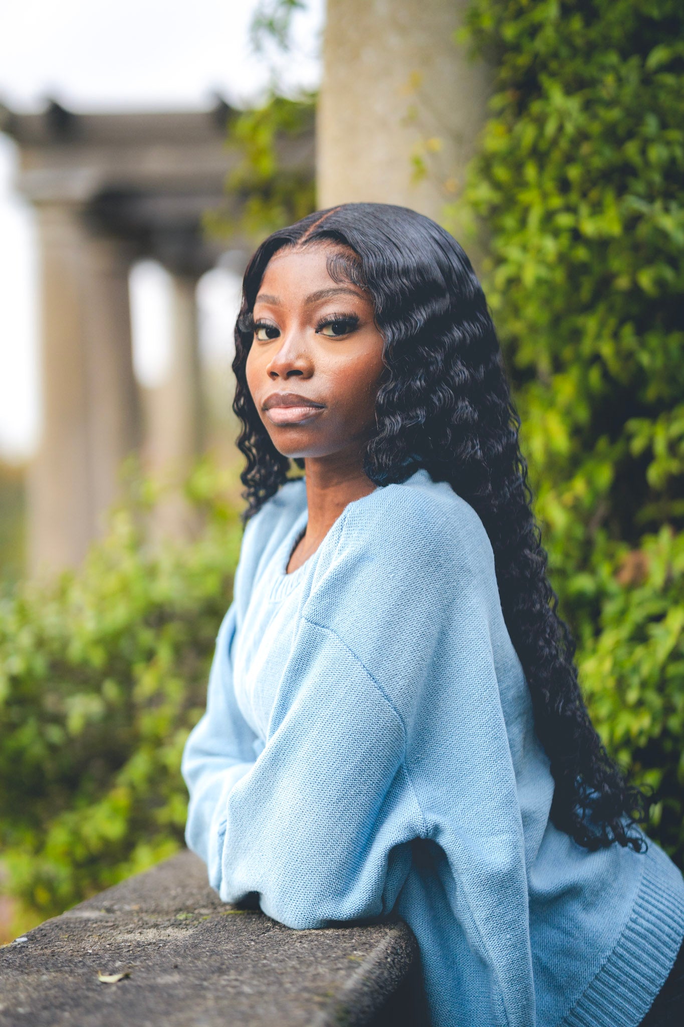 ‘Sky Blue Hues’ Knitted Sweater