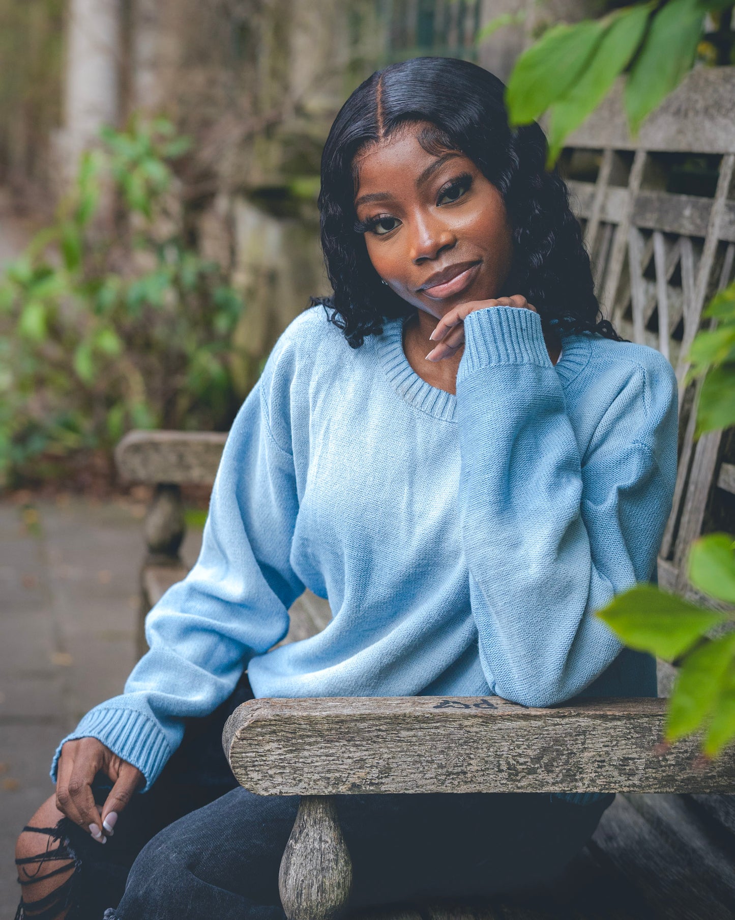 ‘Sky Blue Hues’ Knitted Sweater