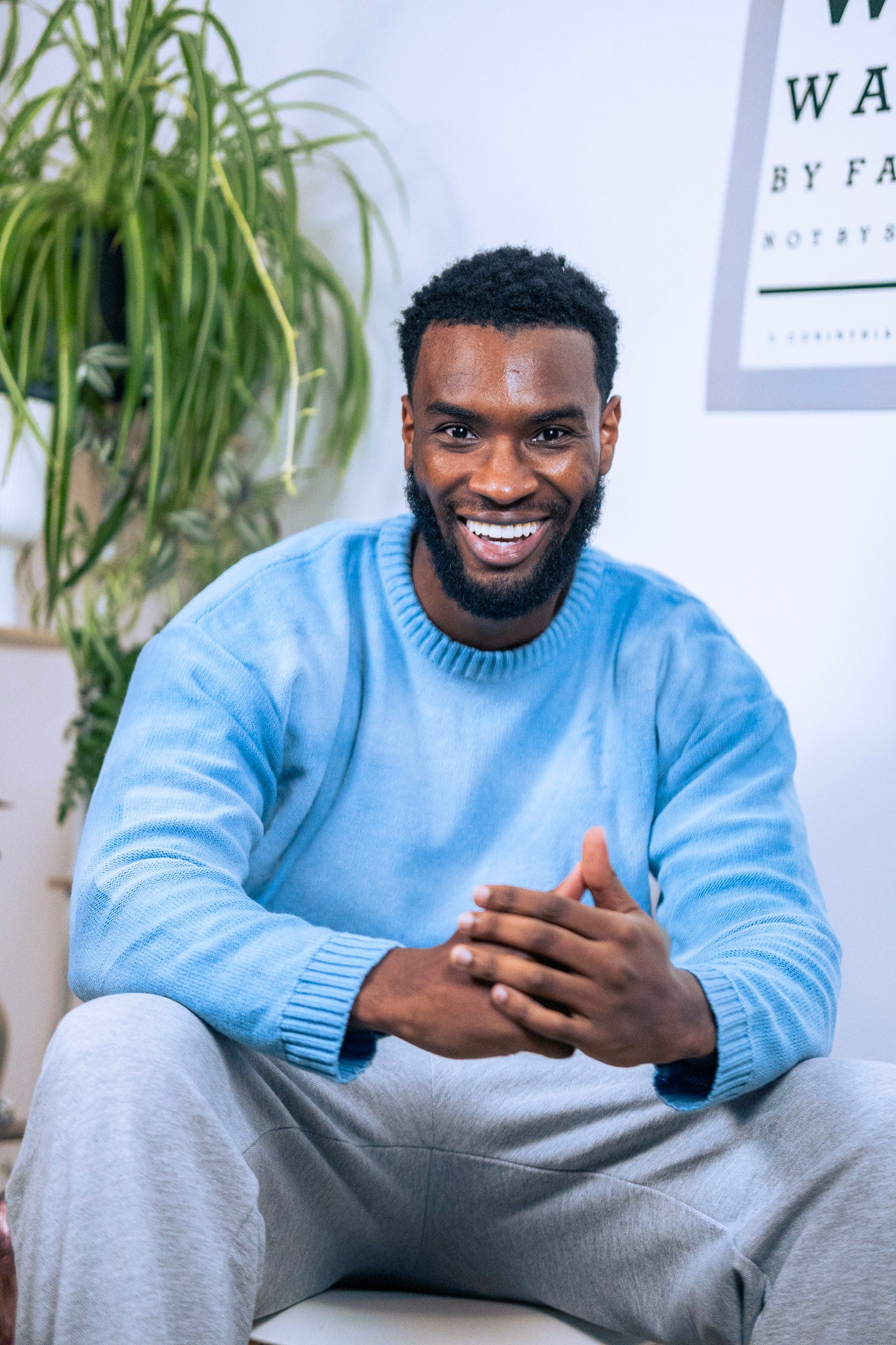 ‘Sky Blue Hues’ Knitted Sweater