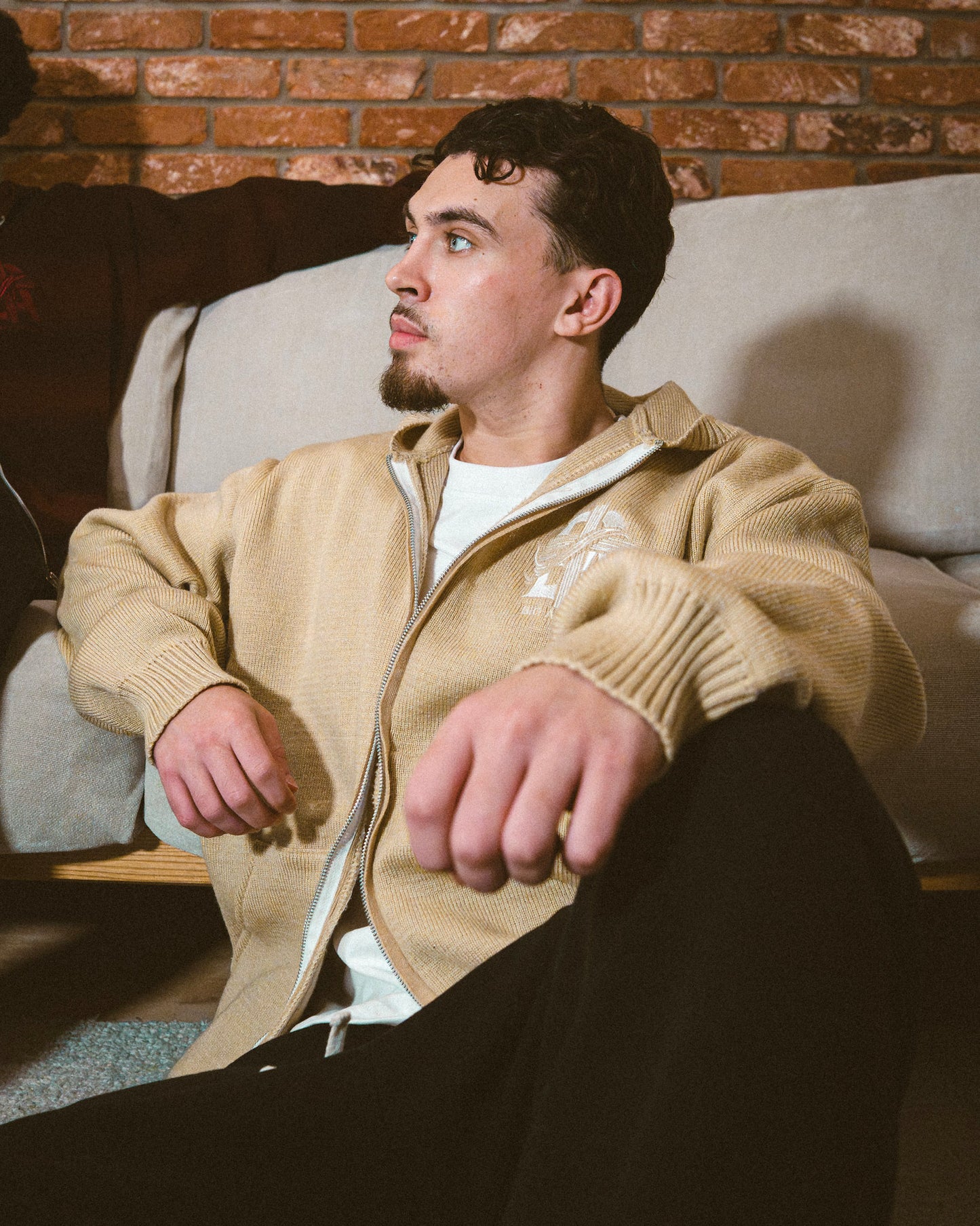 ‘Oatmeal Cream’ Knitted Hoodie